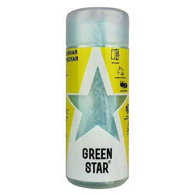 Салфетка из замши в тубе 43х32 Green Star зелёная многослойная (100шт/кор)