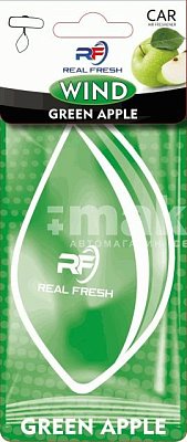 Ароматизатор подвесной Air freshener REAL FRESH WIND (Green Apple/Зелёное яблоко)