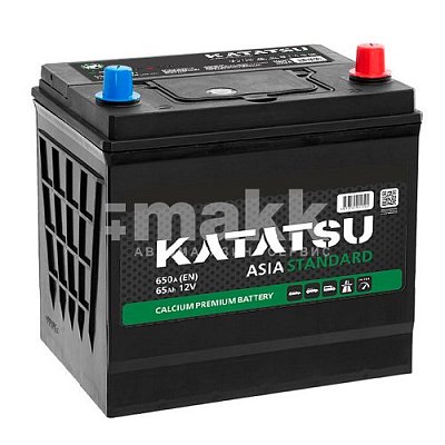 Аккумуляторная батарея 65 Ач Katatsu Standard Asia (75D23L) о/п 22,9*17,5*22,3