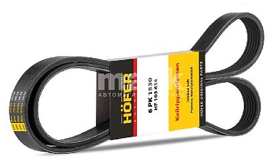 Ремень поликлиновой 6PK1530 HYUNDAI Solaris, KIA RIO III ГУР без конд. HF 103 634 Hofer