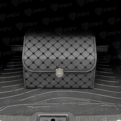 Органайзер в багажник экокожа 30х30х40см черный/черный PSV 137709