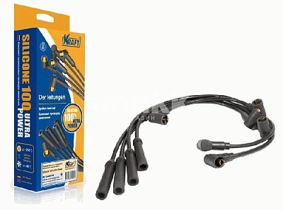 Провода зажигания ВАЗ 2108-2110-2115 силикон 100% (ком-кт 4 провода) KT 042003 Kraft