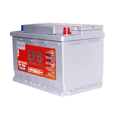 Аккумуляторная батарея 75 Ач Титан EFB о/п  27,6*17,5*19,0