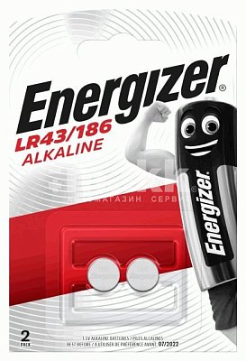Батарейка LR43/186 ENR Alkaline (AG12, G12) (2шт/бл)