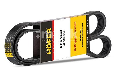 Ремень поликлиновой 6PK1203 Renault Logan, LADA Largus 16V. ГУР HF 103 643 Hofer