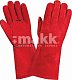 Перчатки Краги красные, 5-палые усиленные швы р-р 11 МЕТАЛЛУРГ