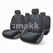 Чехлы AIRBAG полиэстер/велюр, 9 предметов, черный/черный 6 шт/уп TT-902V BK/BK