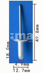 Заклёпка 4,9*12,7*49,8мм Н-2017