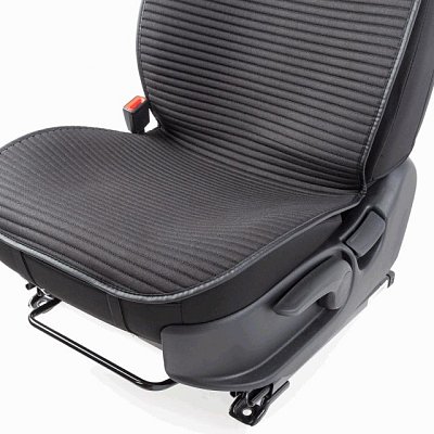 Накидки на сиденье Car Performance передние 2 шт  fiberflax черные CUS-1042 BK