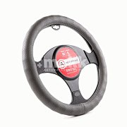 Оплетка  экокожа серая Autoprofi перфорированная, ребристая основа 25 шт/уп AP-1912 D.GY (M) "В"