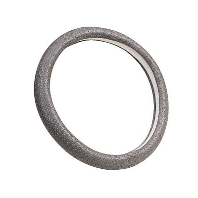 Оплетка перфорированная экокожа, серая Green Star (M)