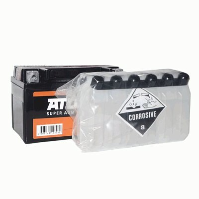 Мото аккумулятор ATOMAN Super AGM 12V 7Aч (YTX7A-BS) сухозаряженный с электролитом в комплекте