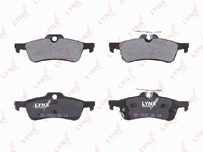 Колодки тормозные задние BD7600 LYNXauto