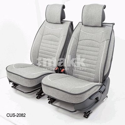 Накидки на сиденье Car Performance передние 2шт гобелен св.серый 5шт/уп CUS-2082 L.GY