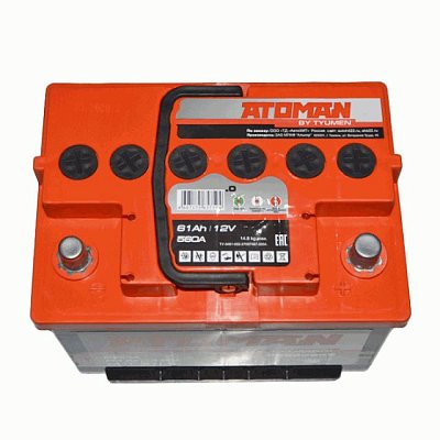 Аккумуляторная батарея 61 Ач ATOMAN о/п  24*17,5*19