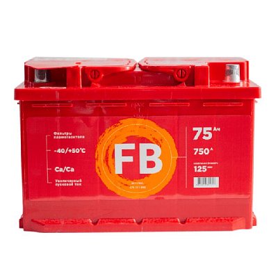 Аккумуляторная батарея 75 Ач FB п/п 27,7*17,5*19