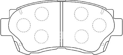 Колодки тормозные передние TOYOTA Mark 2, Crown, Scepter, Lexus ES300 BP21228 SB NAGAMOCHI