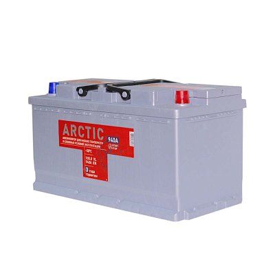 Аккумуляторная батарея 100 Ач Титан Arctic Silver о/п  35,2*17,5*19