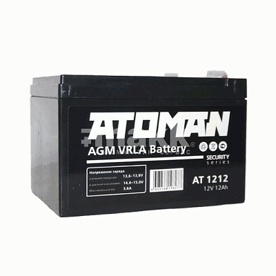 Аккумулятор ATOMAN 12В 12Ач для ОПС