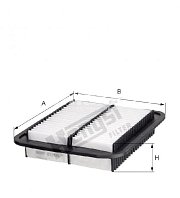 Фильтр воздушный Hengst E1314L (C 25 654, A-3022) Mitsubishi ASX 10-, Lancer X 10- all 1,6i