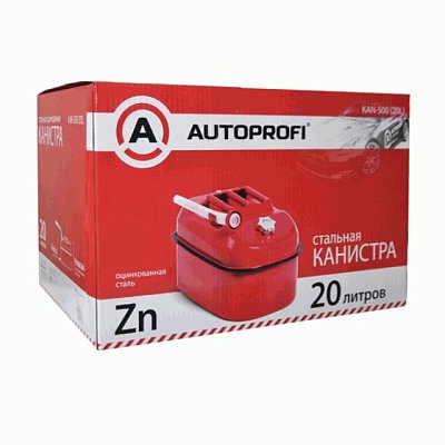 Канистра 20л стальная "Autoprofi" горизонтальная с лейкой 4шт/уп KAN-500 (20L) Стандарт