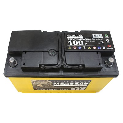 Аккумуляторная батарея 100 Ач Тюменский медведь LA о/п  35,3*17,5*19