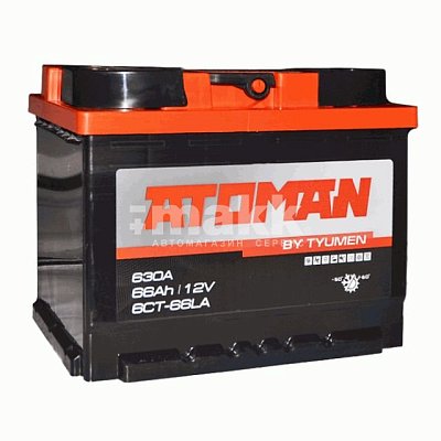 Аккумуляторная батарея 66 Ач ATOMAN о/п  24*17,5*19