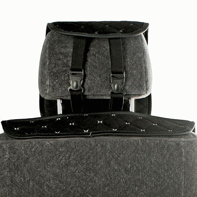 Накидки на весь салон CarPerformance 5 шт алькантара черно-серые 5шт/кор CUS-1015 BK/GY