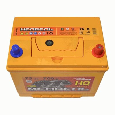 Аккумуляторная батарея 75 Ач Медведь (90D26L) VLA Ca/Ca о/п 26,0*17,3*22,0