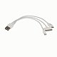 Кабель iPhone/iPod/iPad 3в1 8pin/30pin/MicroUSB 0,2м белый Continent  ADP-4020WT box2