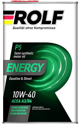 Масло моторное ROLF Energy 10W40 п/синт. API SL/CF ACEA A3/B4 1л