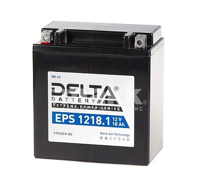 Мото аккумулятор 18 Ач Delta п/п  (YTX20СH-BS)