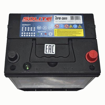 Аккумуляторная батарея 70 Ач Solite EFB Q85 о/п 23,0*17,2*20,0/22,0