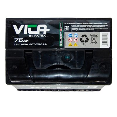Аккумуляторная батарея 75 Ач Vita о/п  27,8*17,5*19,0