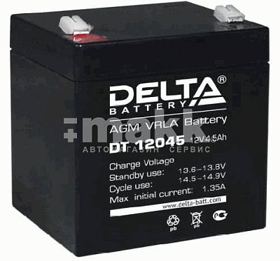 Аккумуляторная батарея Delta 12В 4.5 Ач DT 12045
