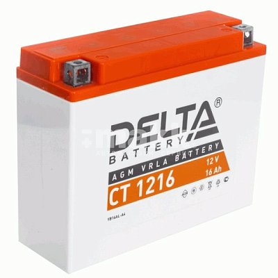 Мото аккумулятор DELTA 12В 16Ач (YB16AL-A2) о/п