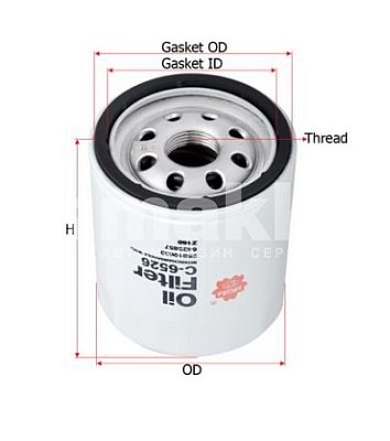 Фильтр масляный C6526 Sakura Cadillac Escalade 6.2 V8 98>