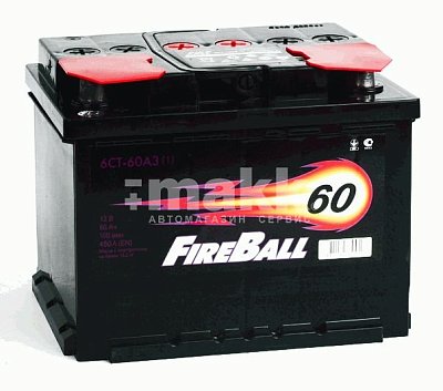 Аккумуляторная батарея 60 Ач FIREBALL п/п  24,2*17,5*19