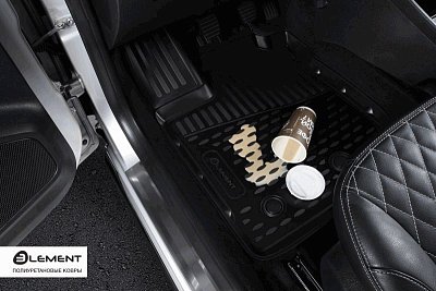 Коврики 3D в салон KIA RIO 06/2017 седан, 4 шт. (полиуретан)