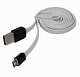 Кабель micro USB Continent 1м, белый плоский QCU-5102WT (box2)