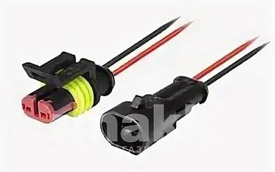 Разъем соединительный 2 контакта 2,8мм АВТОЭЛЕКТРОНИКА  /провод (гнездо-штекер)