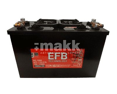 Аккумуляторная батарея 110 Ач Tubor EFB о/п 33,4*17,2*23,5