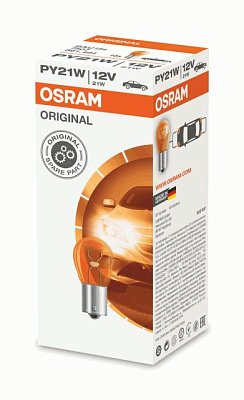 Автолампа PY21W 12V OSRAM 7507 оранжевая (33301-SMG-E01)