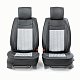 Накидки на сиденье Car Performance передние 2 шт экокожа черн/серые CUS-2072 BK/GY
