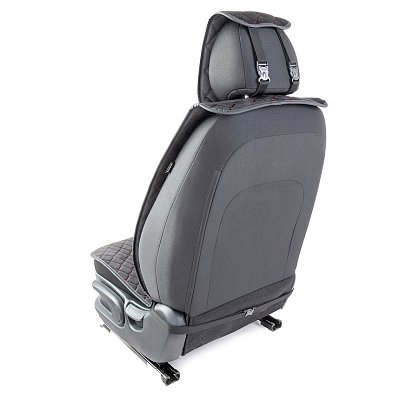 Накидки на сиденье Car Performance передние 2 шт алькантара черн/красные 5шт/уп CUS-1012 BK/RD