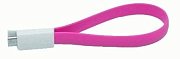 Кабель micro USB магнит Continent 21см розовый DCU-1022PN box1/silver