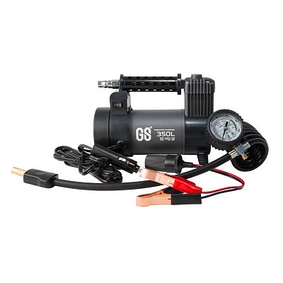 Компрессор 35л/мин 180W 12V 10Атм, с фонарем, комплект насадок Green Star 