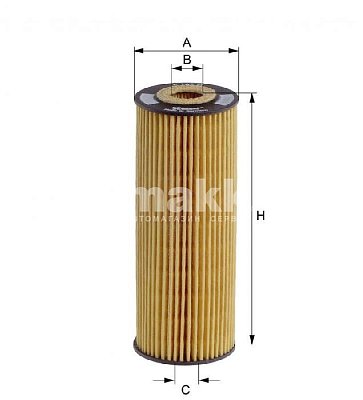 Фильтр масляный Hengst E142H D21 (HU 727/1 x) MERCEDES-BENZ, SSANGYONG, VAG