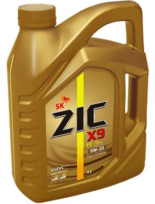 Масло моторное ZIC X9 FE 5W30 A5/B5 синтетическое 4л