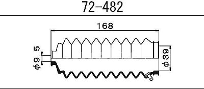Пыльник рулевой рейки Honda Accord 72-482 Maruichi 